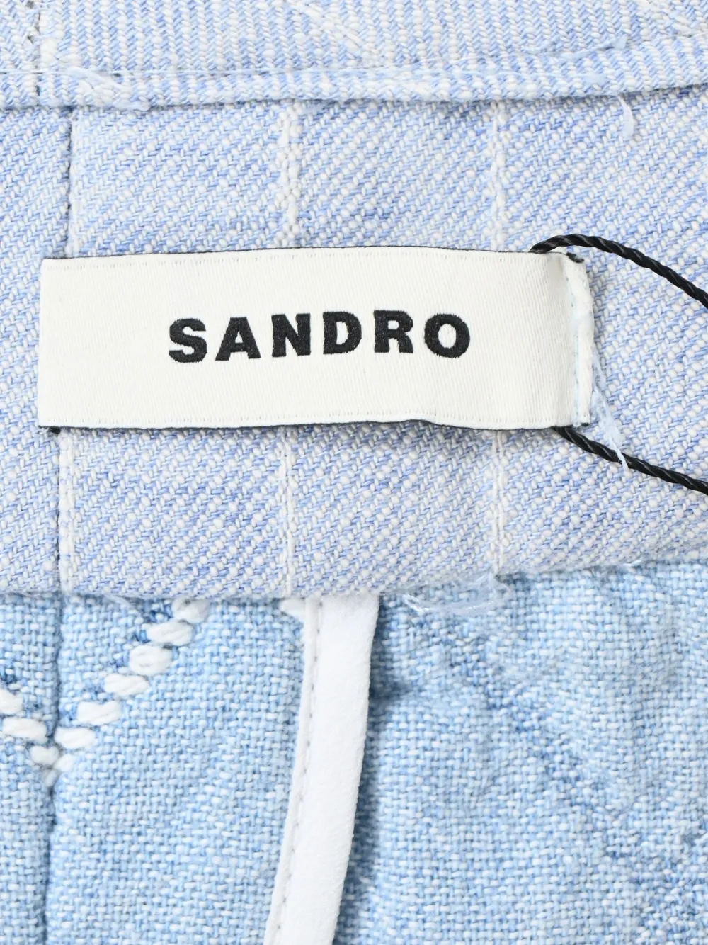 Pre-owned Sandro Argyle Jacquard Mini Skirt In Blue