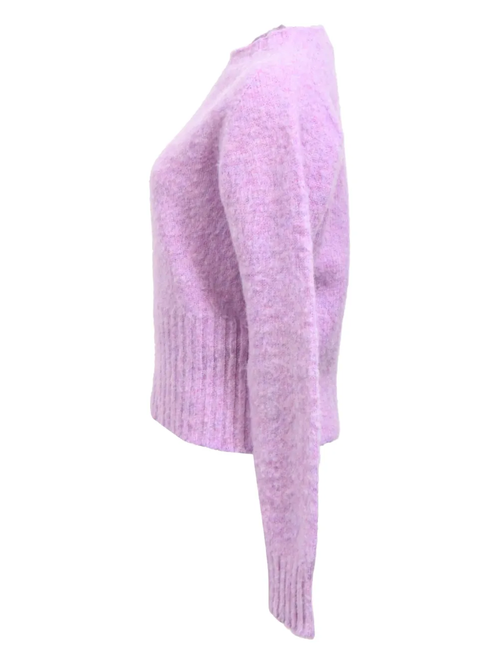 Pre-owned Victoria Beckham Mélange-brushed Sweater In Purple