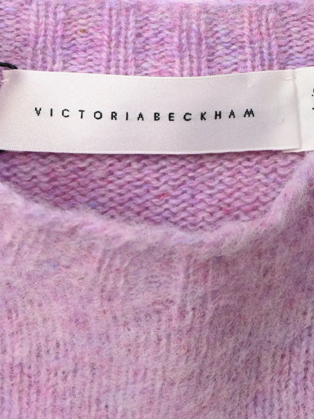 Pre-owned Victoria Beckham Mélange-brushed Sweater In Purple