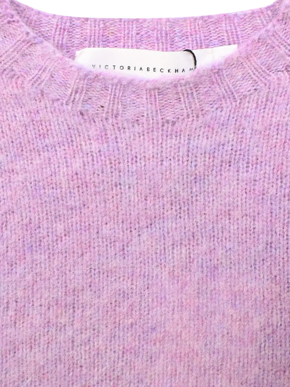 Pre-owned Victoria Beckham Mélange-brushed Sweater In Purple