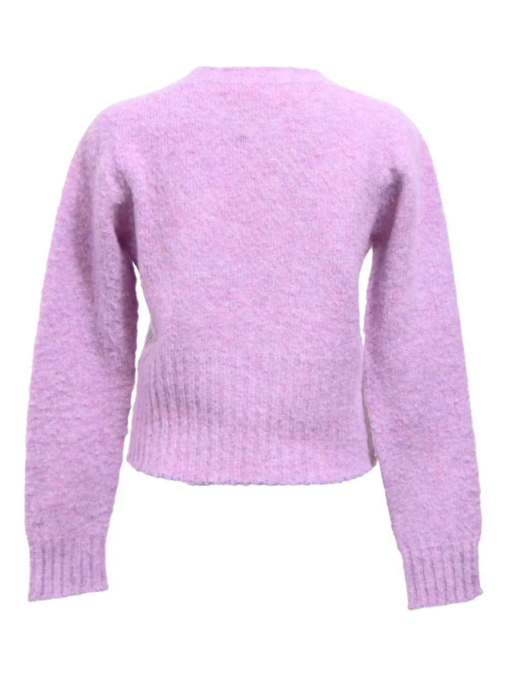 Pre-owned Victoria Beckham Mélange-brushed Sweater In Purple