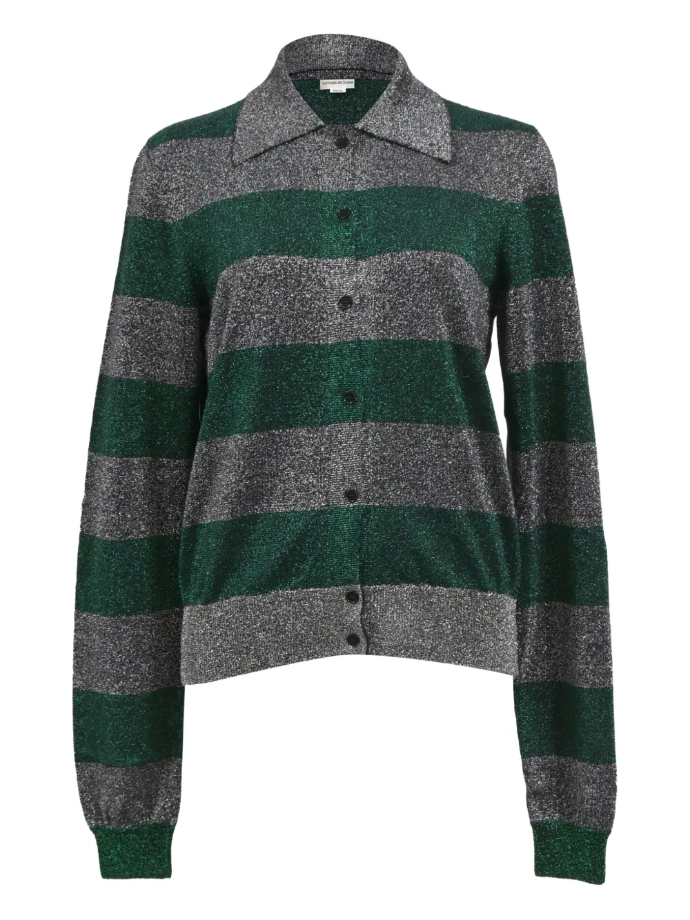 Victoria Beckham striped button shirt - グリーン