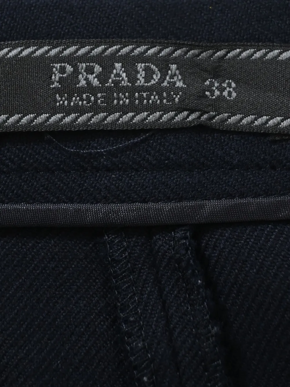 Pre-owned Prada Pencil Midi Skirt In Blue