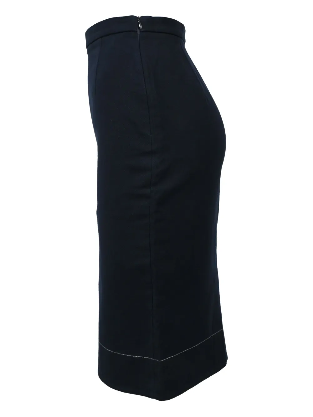 Pre-owned Prada Pencil Midi Skirt In Blue