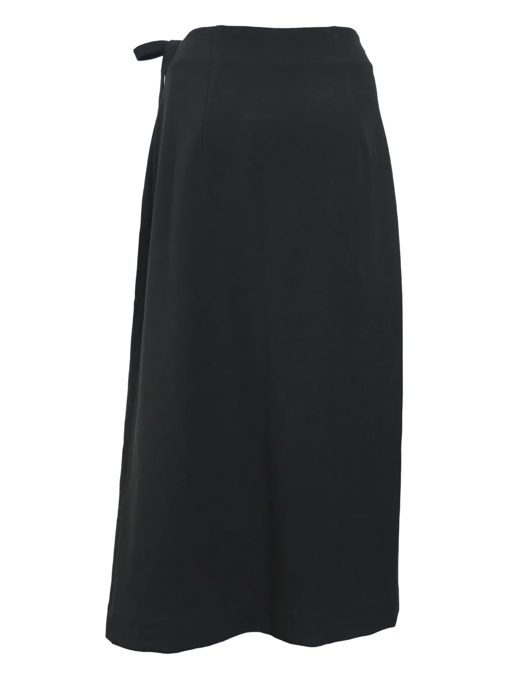 Pre-owned Theory Wrap Midi Skirt In Black