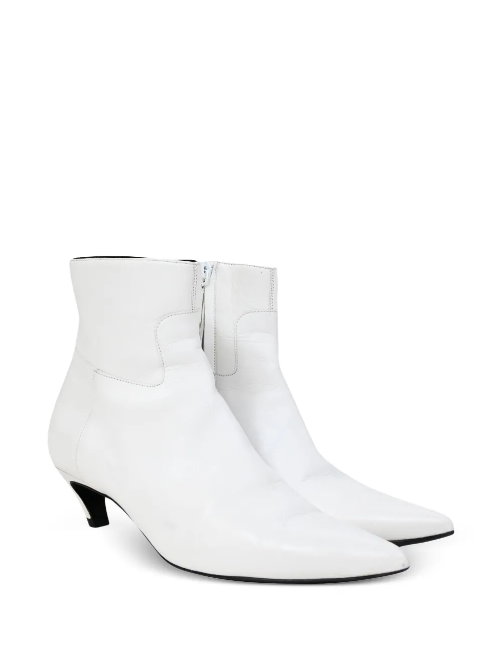 Balenciaga Pre-Owned 40 mm enkellaarzen met schuine hak - Wit
