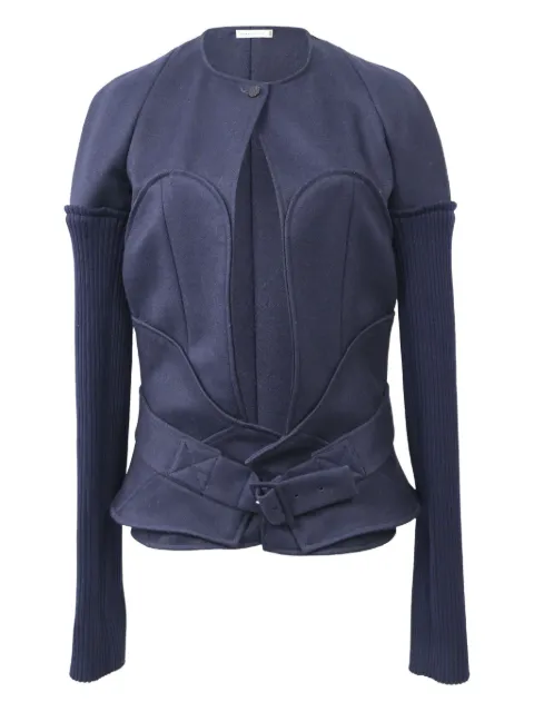 Victoria Beckham chamarra tejida con cinturón