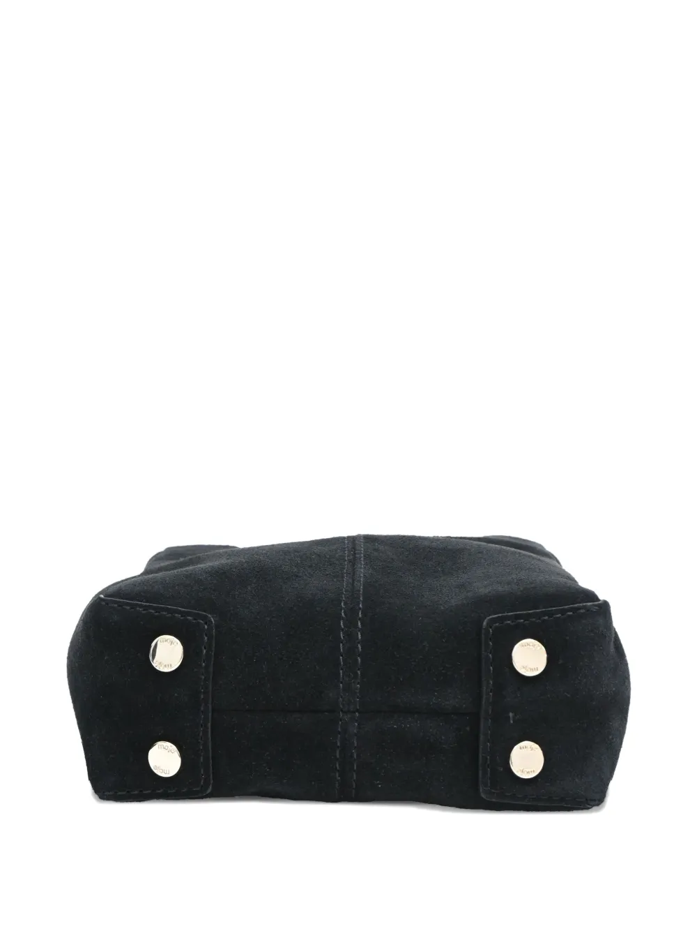 Pre-owned Maje Mini M Skin Crystal-embellished Tote Bag In Black