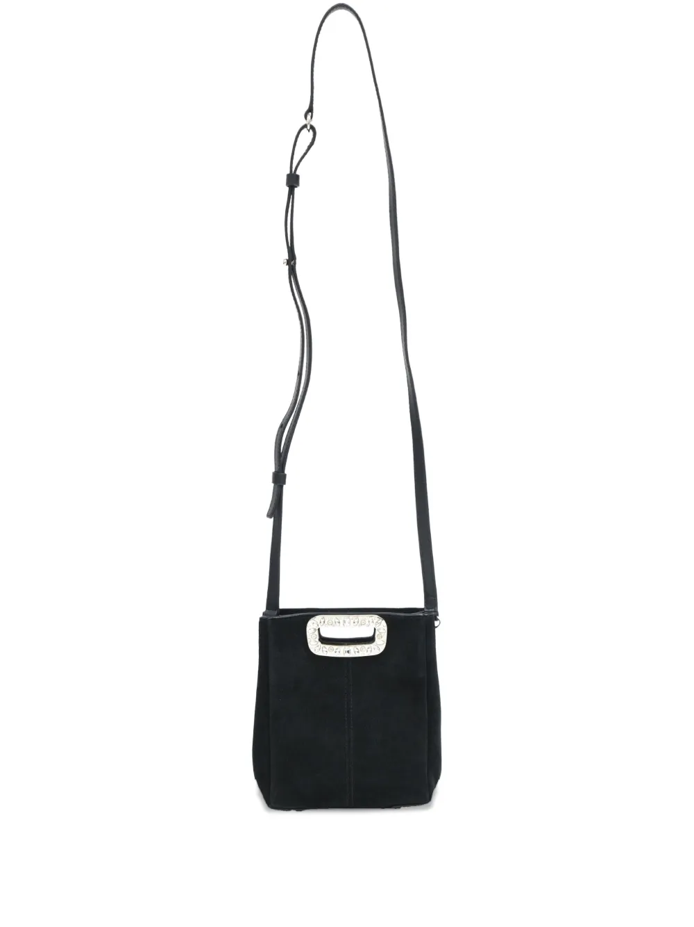 Maje mini M Skin crystal-embellished tote bag - ブラック