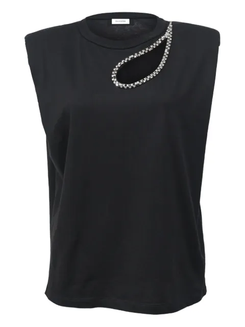 SANDRO rhinestone teardrop T-Shirt
