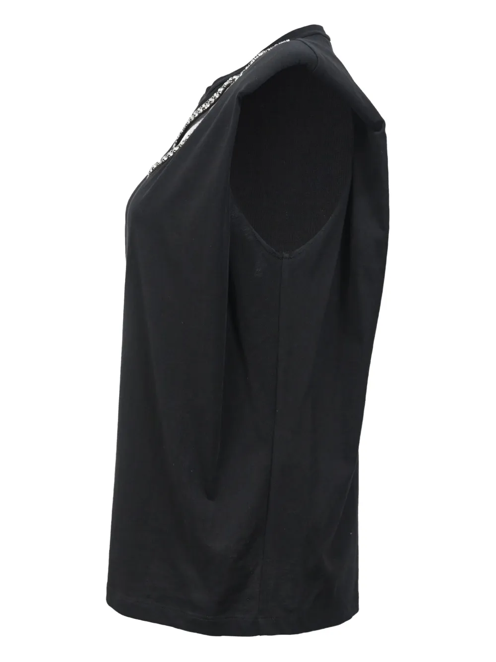 SANDRO Pre-owned Rhinestone Teardrop T-shirt In Black