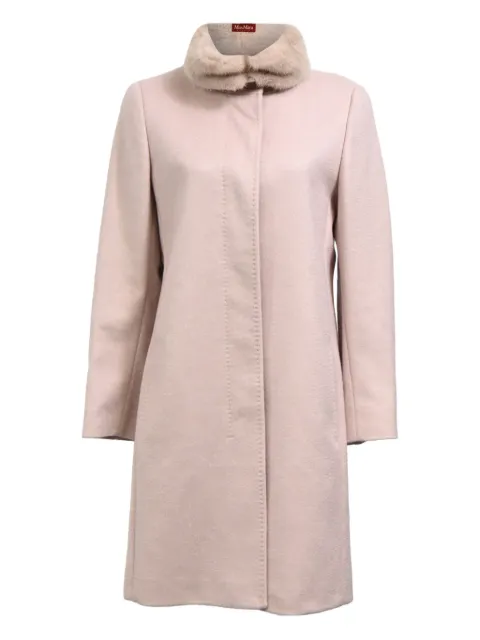 Max Mara fur collar wool coat