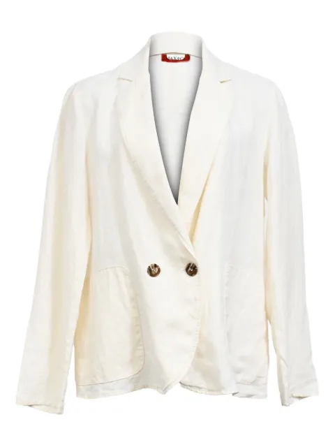 MAX&Co. buttoned-linen blazer