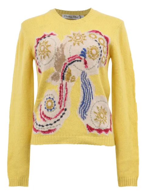 Christian Dior Pre-Owned embroidered crewneck sweater