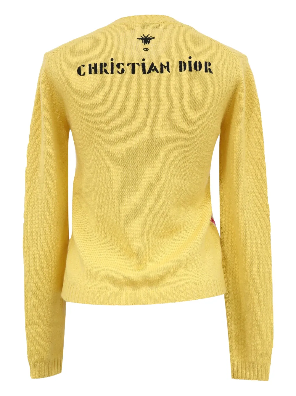 Christian Dior Pre-Owned Embroidered Crewneck Sweater | Yellow
