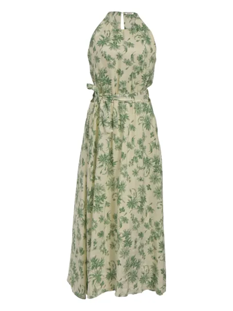 SANDRO vestido midi con palmeras estampadas