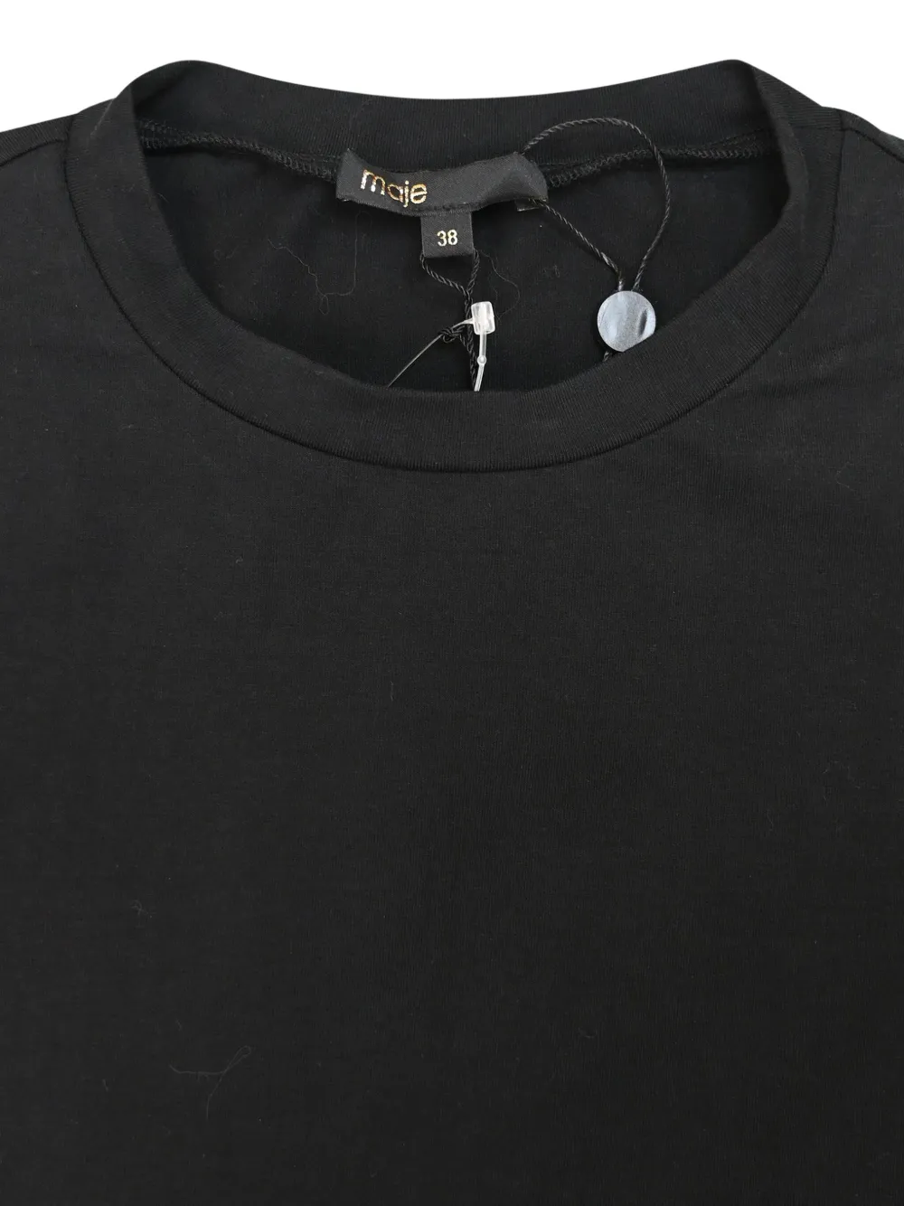 MAJE Pre-owned Rivolo Pleated-star Midi Dress In Black