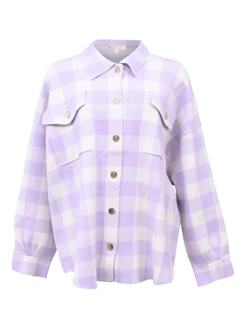 Maje Michael checkered flap-pocket shirt jacket