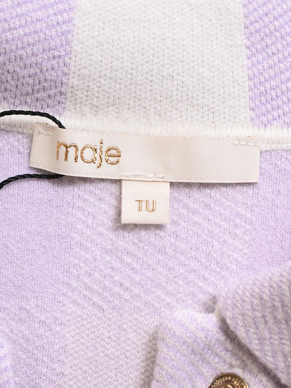 Pre-owned Maje Michael Checkered Flap-pocket Shirt Jacket In Purple