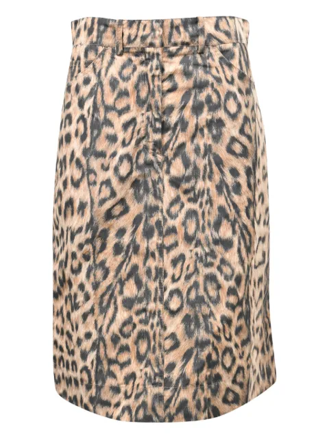 Victoria Beckham Midirock mit Leoparden-Print