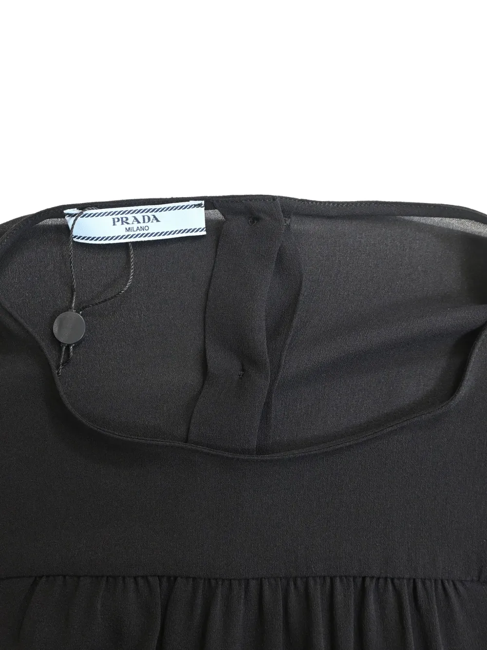 Pre-owned Prada Buttoned Blouse In Black