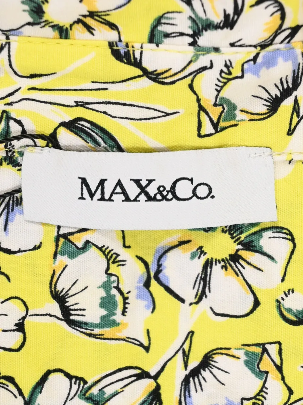 MAX & CO Pre-owned Floral-printed Shirt And Shorts Set In Yellow