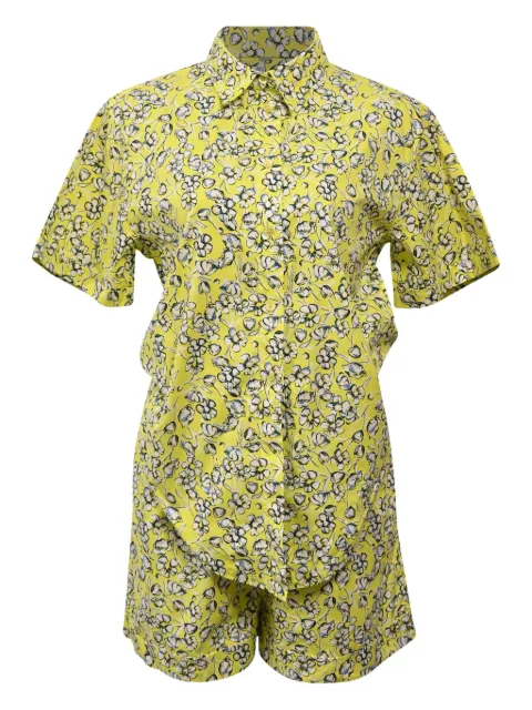 MAX&Co. floral-printed shirt and shorts set