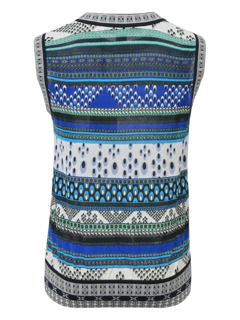 Pre-owned Diane Von Furstenberg Knitted-sleeveless Vest In Blue