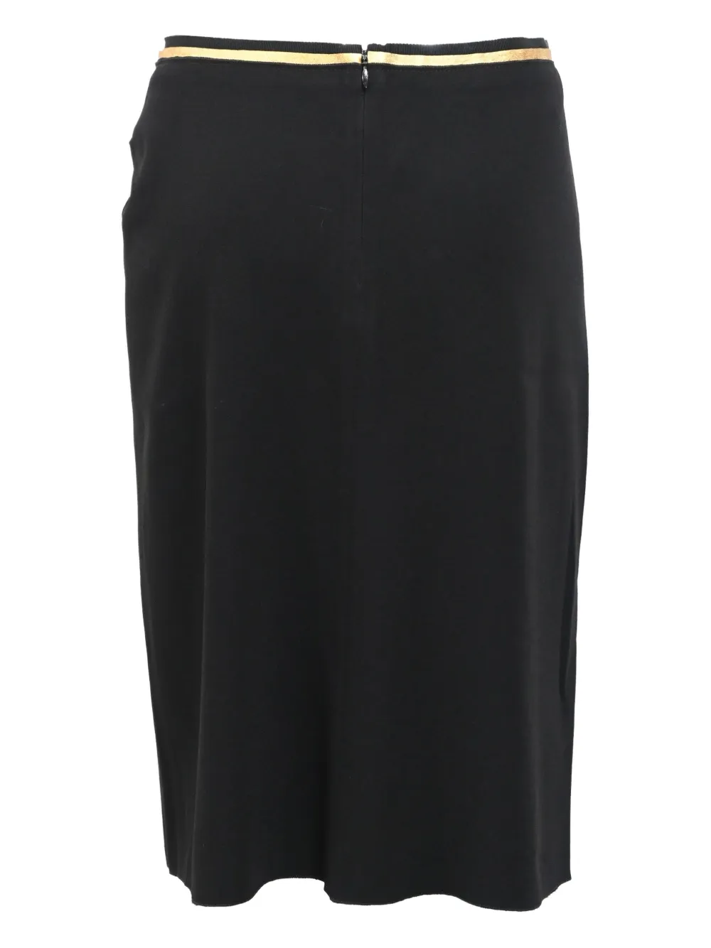 Prada Pre-Owned Midi-rok met gesmockt detail - Zwart