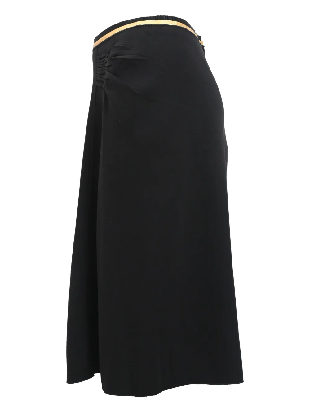 PRADA Pre-owned Scrunch-detail Midi Skirt In Black