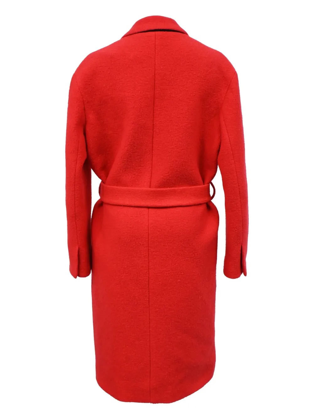 SANDRO Vilten jas met ceintuur - Rood