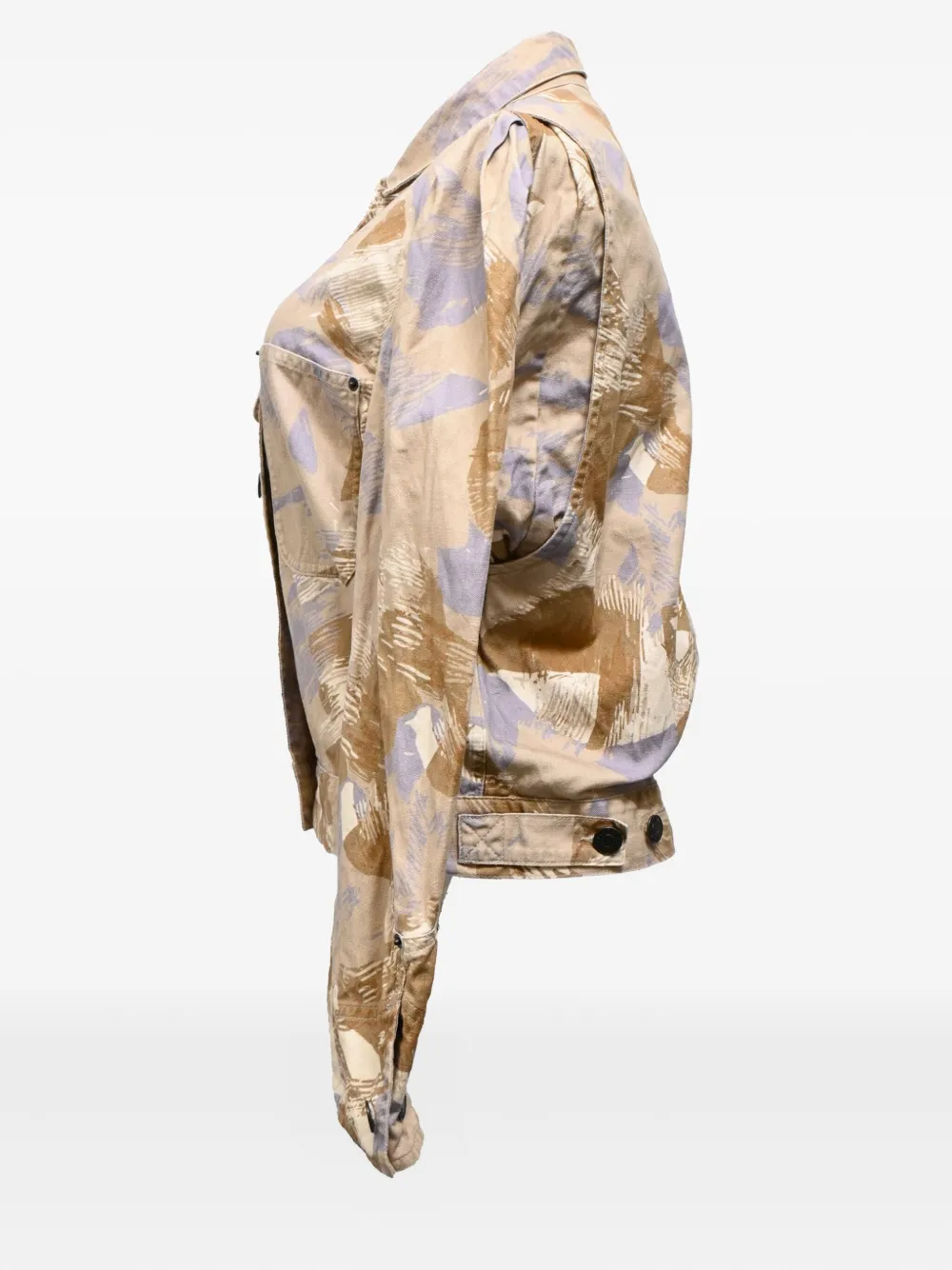 Pre-owned Isabel Marant Vintage Itora Printed Flap-pocket Jacket In Neutral