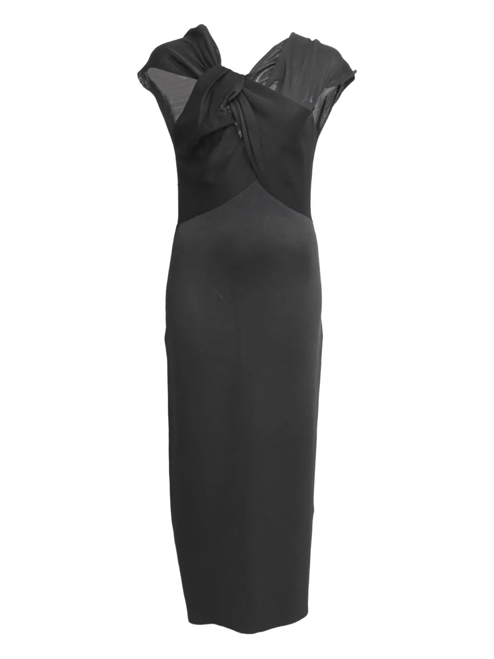 Victoria Beckham ツイストドレープ ドレス - ブラック Victoria Beckham ツイストドレープ ドレス - ブラック