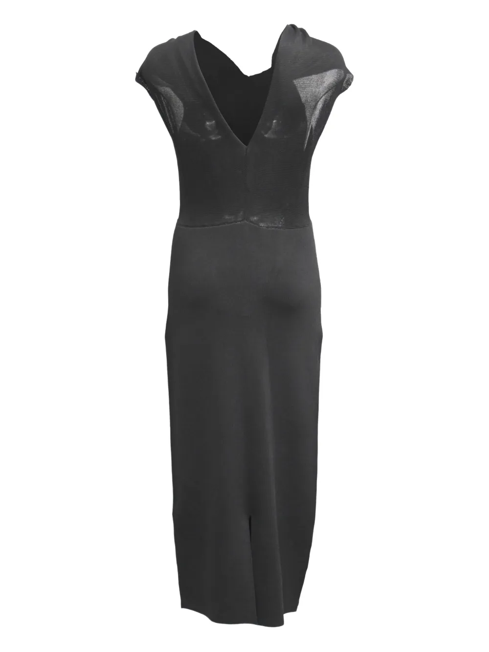 Victoria Beckham Gedrapeerde midi-jurk met gedraaid detail - Zwart