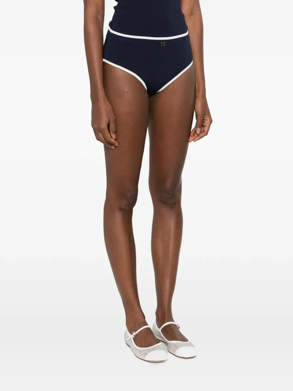 Maje Slip met contrasterende afwerking Blauw