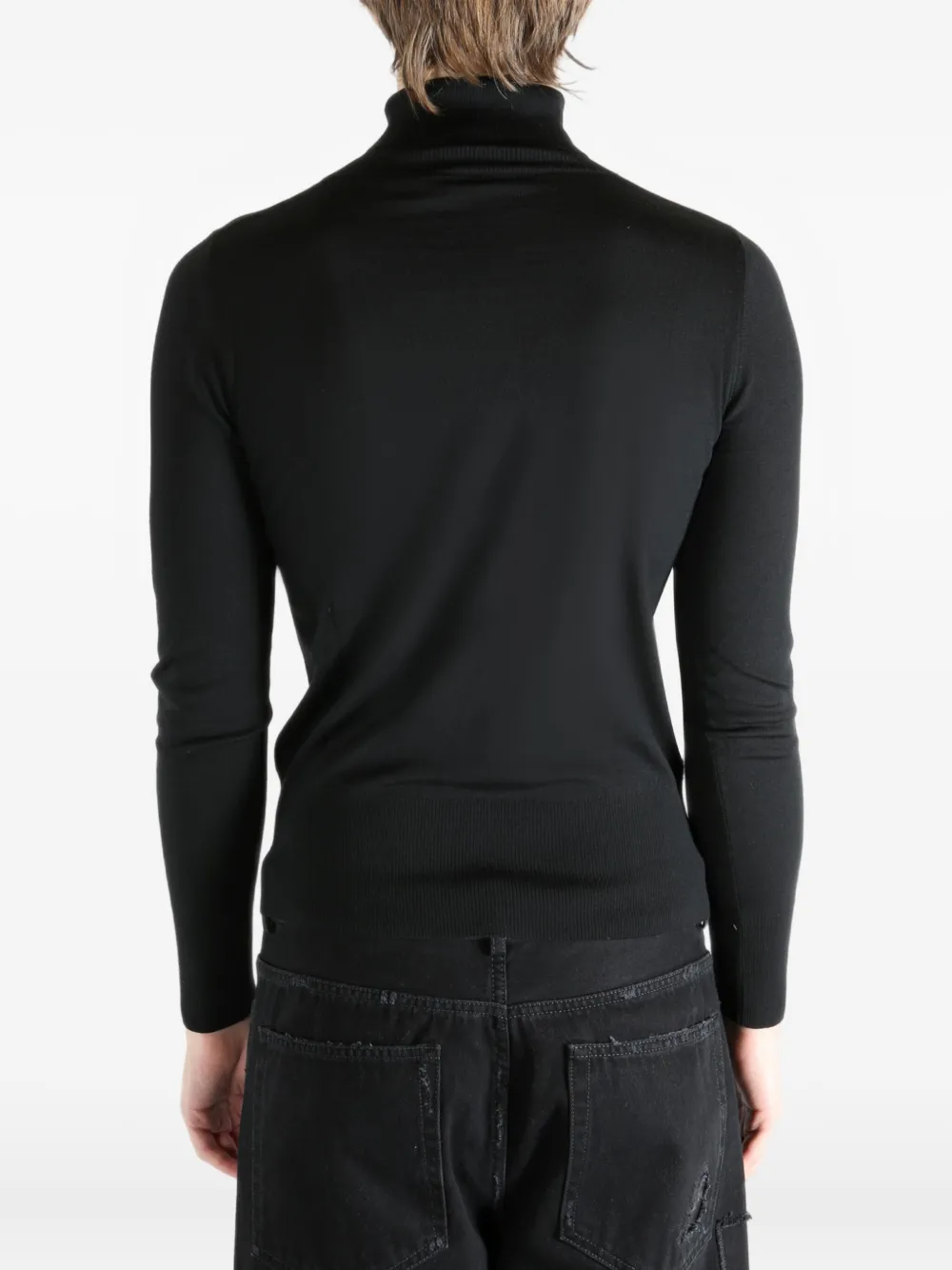 Sapio N 11 Wish Ribbed Hem Jumper In Black