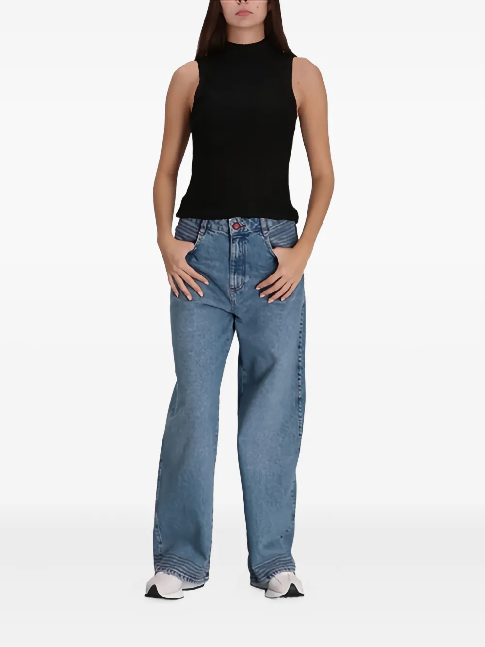 Hugo Boss High-neck Tank Top In Black