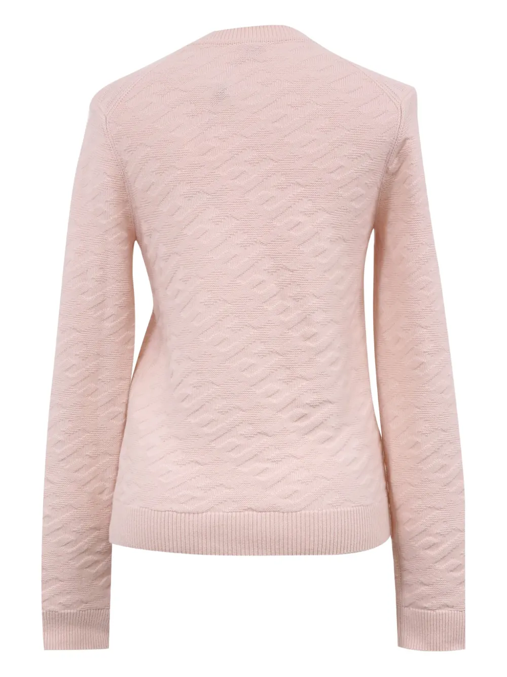 Pre-owned Hermes 590mm Embossed 'h' Motif Jumper In Pink