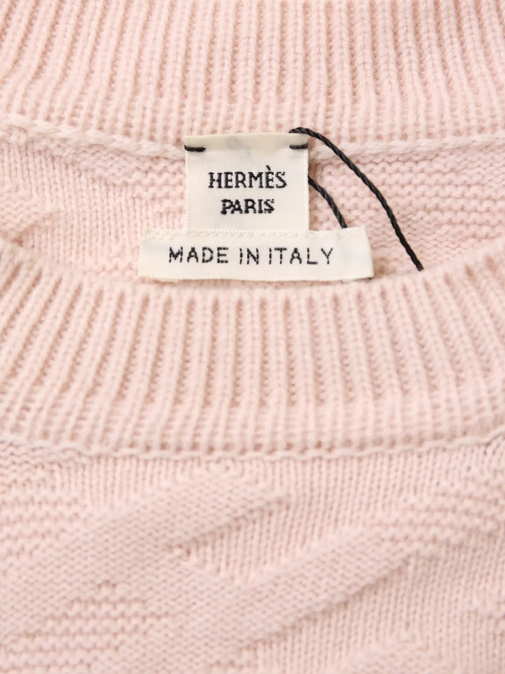 Pre-owned Hermes 590mm Embossed 'h' Motif Jumper In Pink