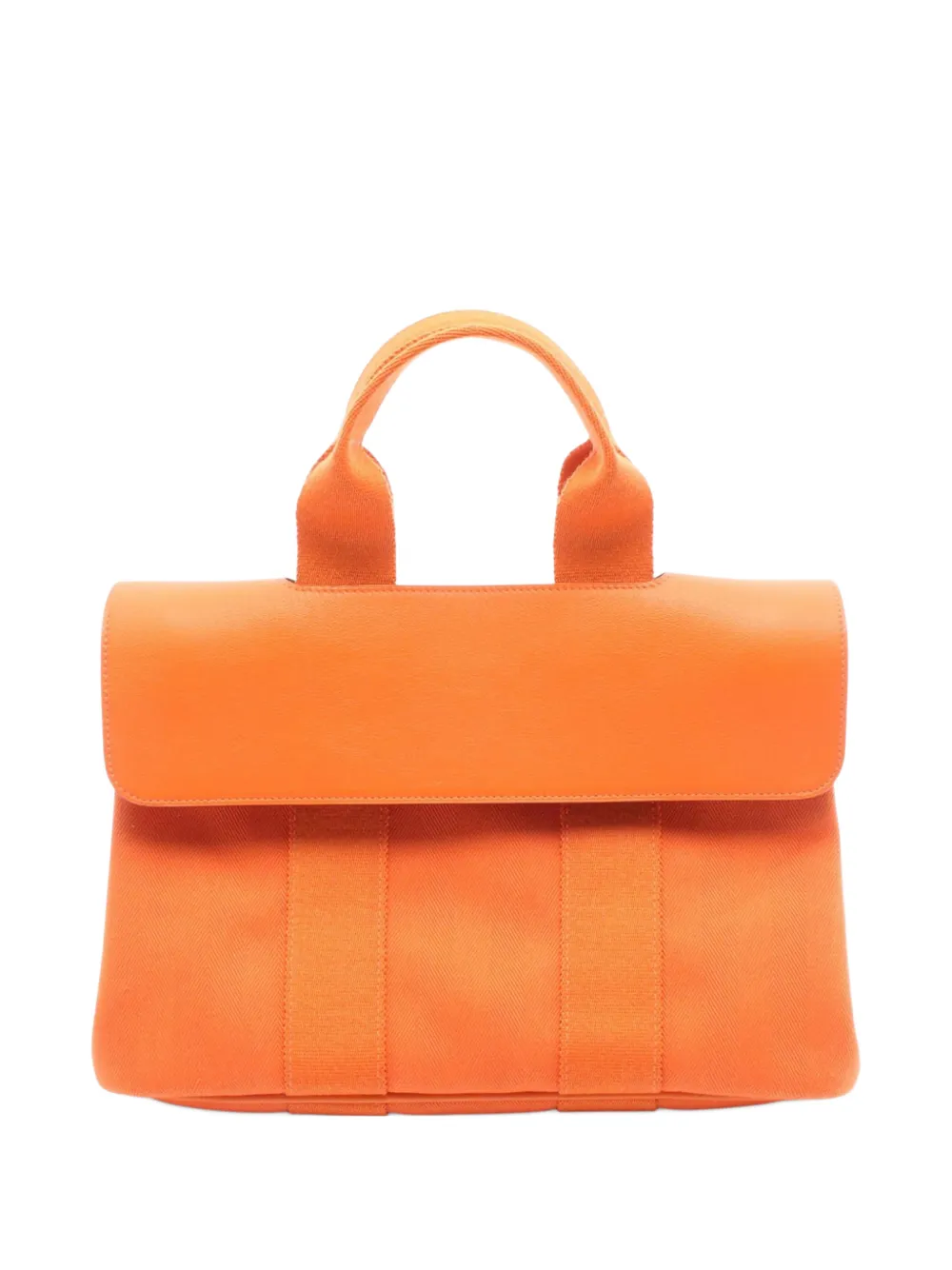 Hermès Pre-Owned 2009 Toile and Swift Valparaiso PM handbag | Orange | Image 1