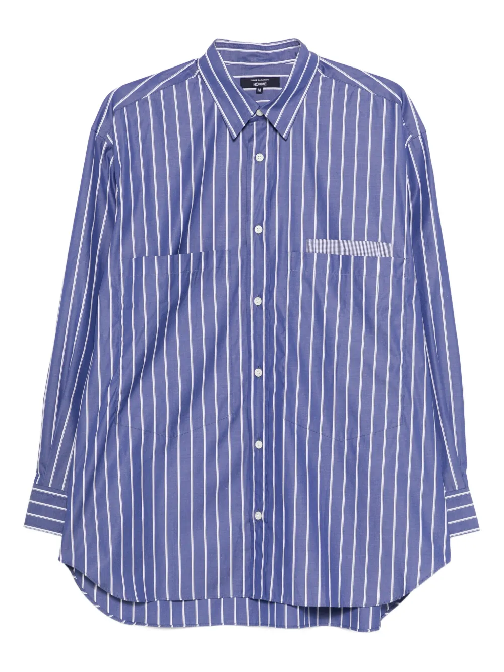 Comme des Garçons Homme Camicia a righe con tasche - Blu