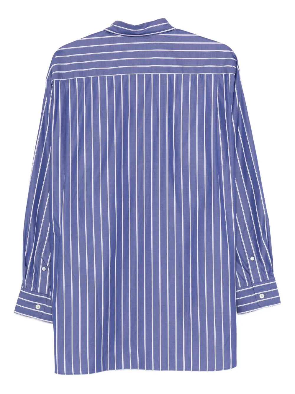 Comme des Garçons Homme striped chest-pockets shirt - Blauw