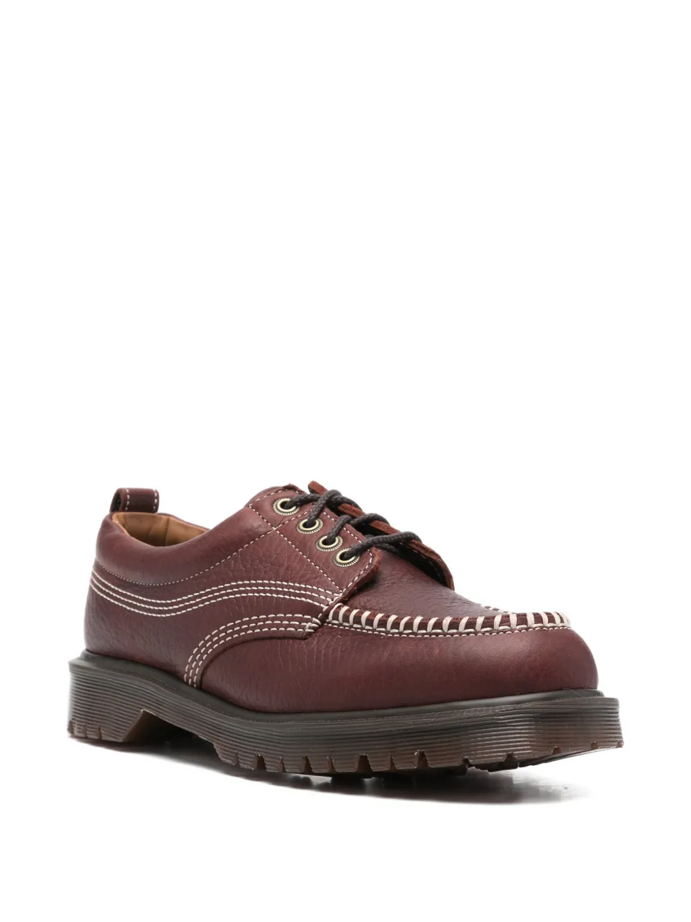 Dr. Martens Lowell contrast-stitching leather loafers - Rood