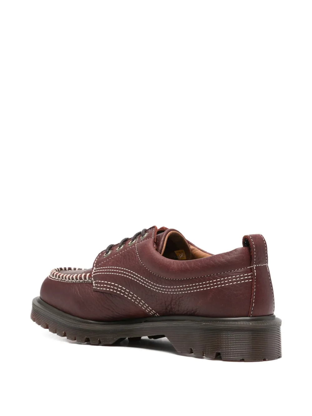 Dr. Martens Lowell leren loafers met contrasterende stiksels Rood