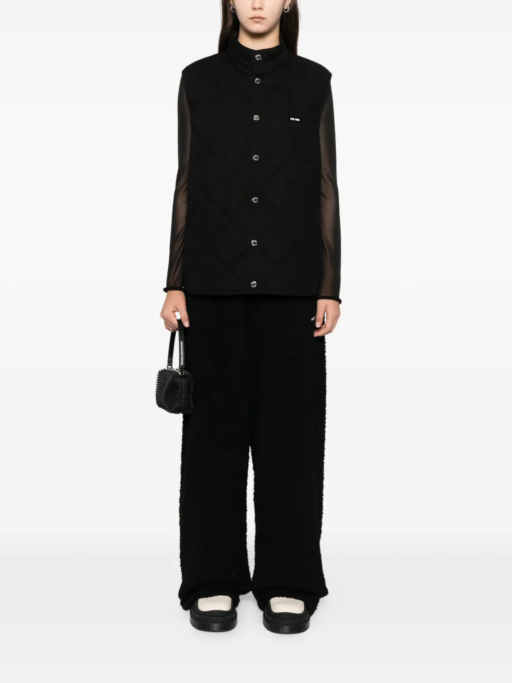 Team Wang Design The Original 1 Quilted Gilet In Black