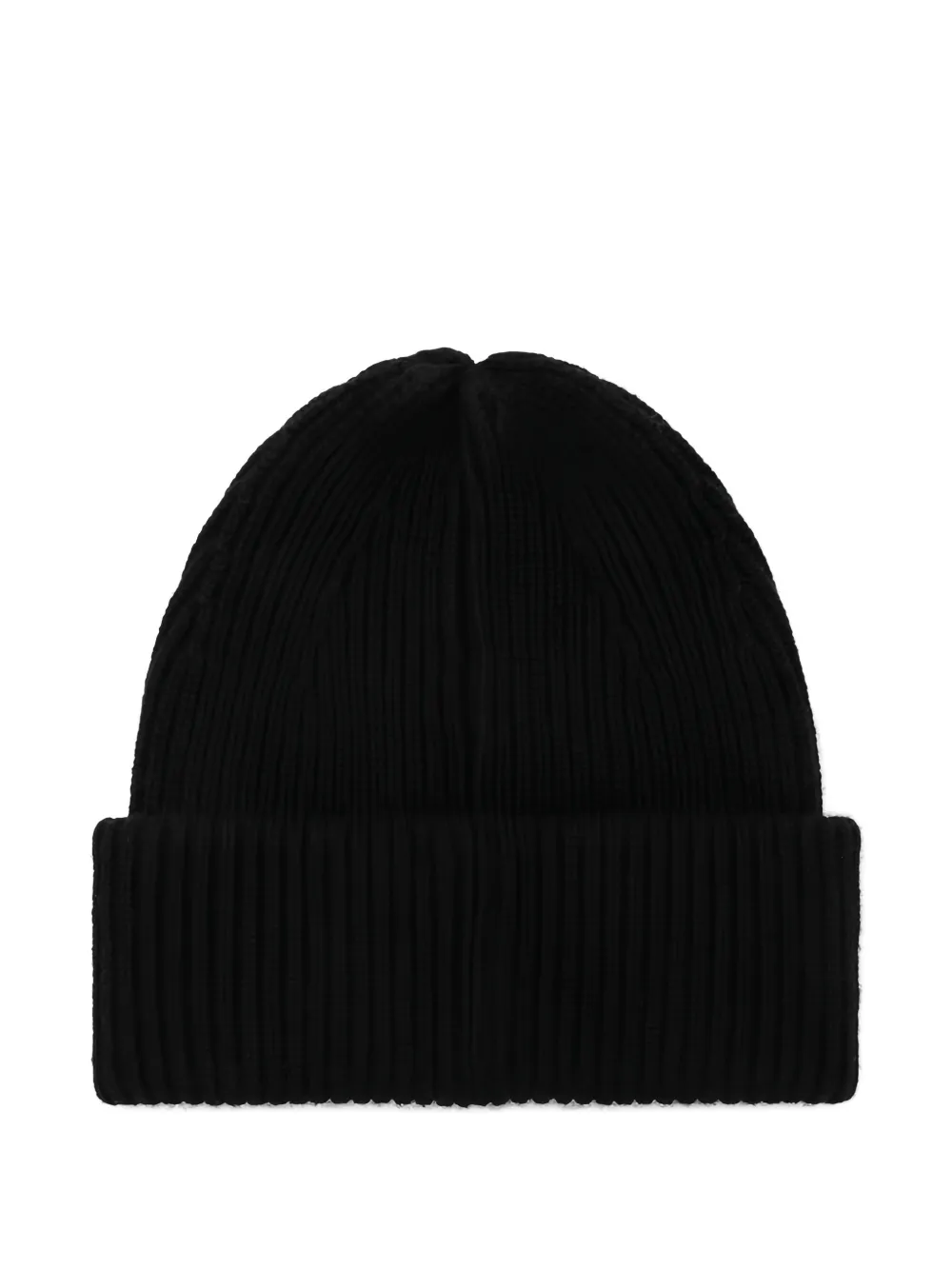 Almada Label ribbed beanie hat - Nero