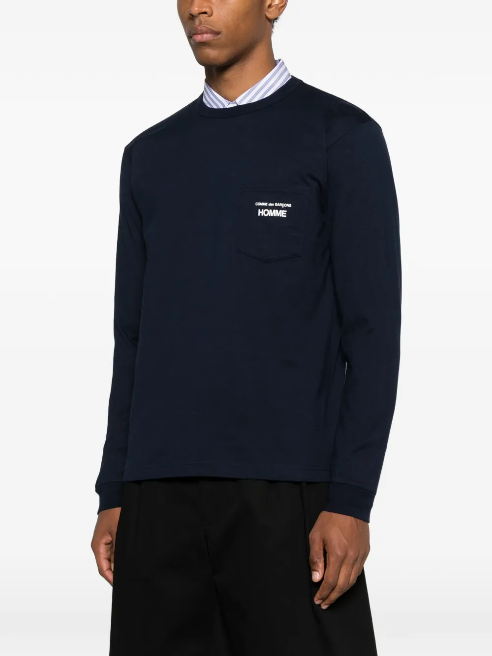 Comme des Garçons Homme Pocket top met lange mouwen Blauw