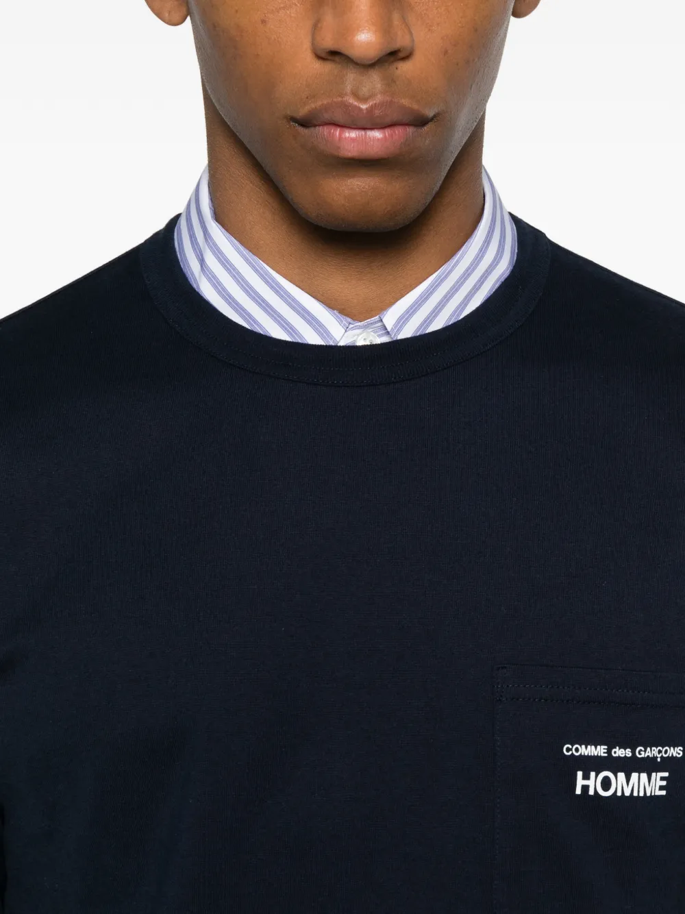 Comme des Garçons Homme Pocket top met lange mouwen Blauw