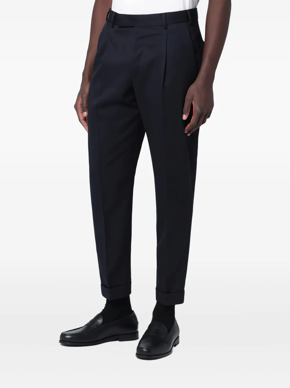 PT Torino Broek met toelopende pijpen Blauw