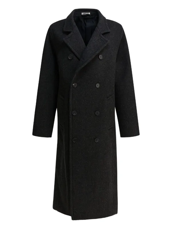 Auralee double-breasted Wool Coat | Grey | FARFETCH HK